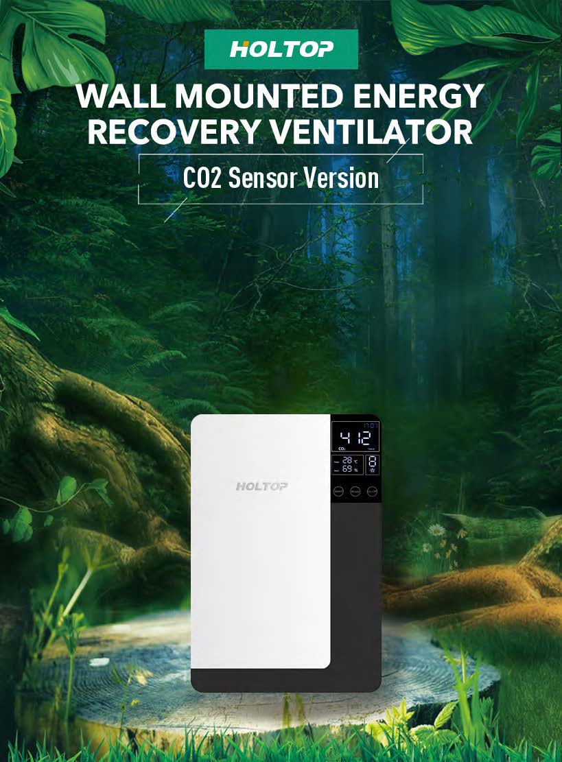 Hotlop-Single-Room-Wall-mounted-energy-recovery-ventilator-CO2 sensor version with wifi function