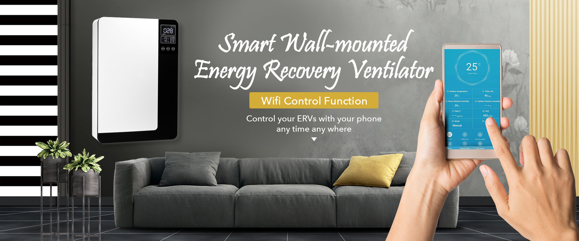 Holtop Smart wall mounted energy recovery ventilator